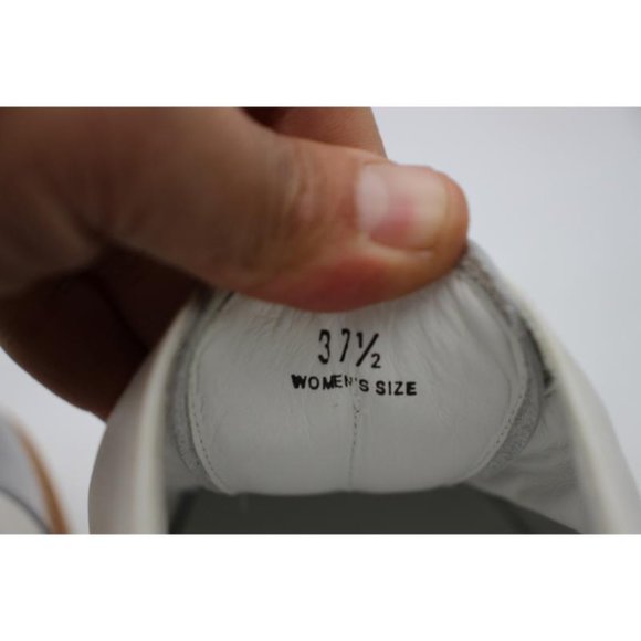 HOGAN White Silver Toe Cap Laceless Women's EU 37.5 Loafers Made in Italy - Picture 3 of 10